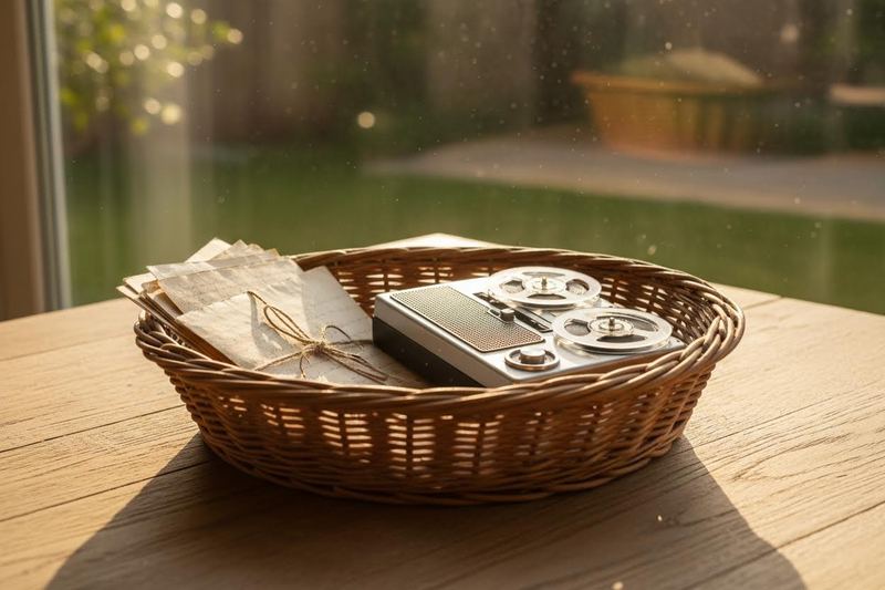 A keepsake box of letters and mementos, symbolizing a lasting gift